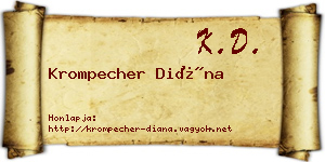 Krompecher Diána névjegykártya